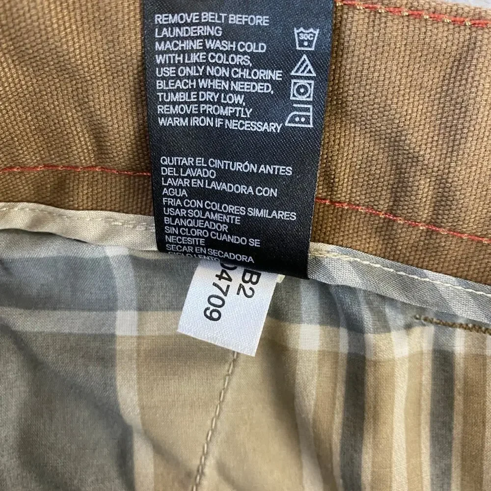 Weatherproof Mens Utility Chino The Utility Chino Pants 38x30 Camel Belted NWT - Picture 8 of 9